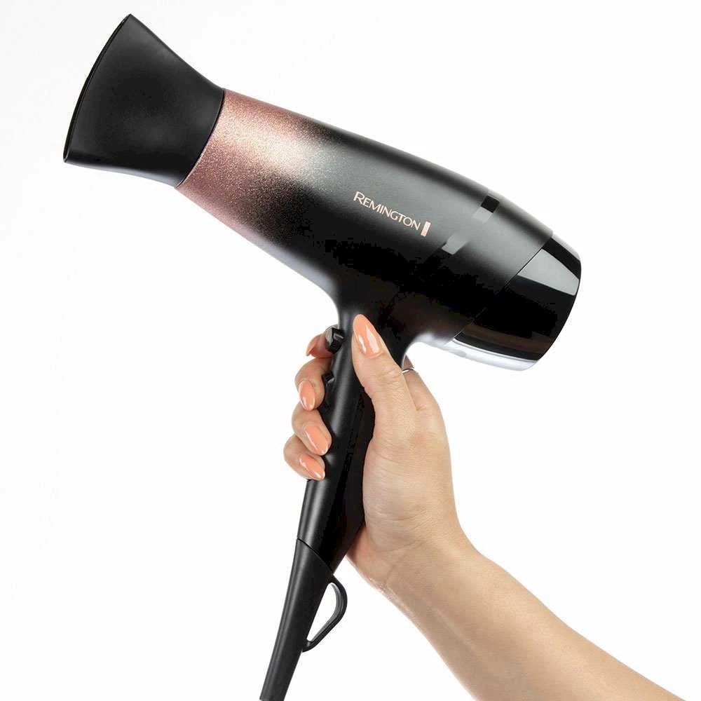 Plaukų Džiovintuvas - Remington D5305 2200W Ioniškas 3 Šilumos 2 Greičių Šaltas Vėjas Rožinė Blizgesys