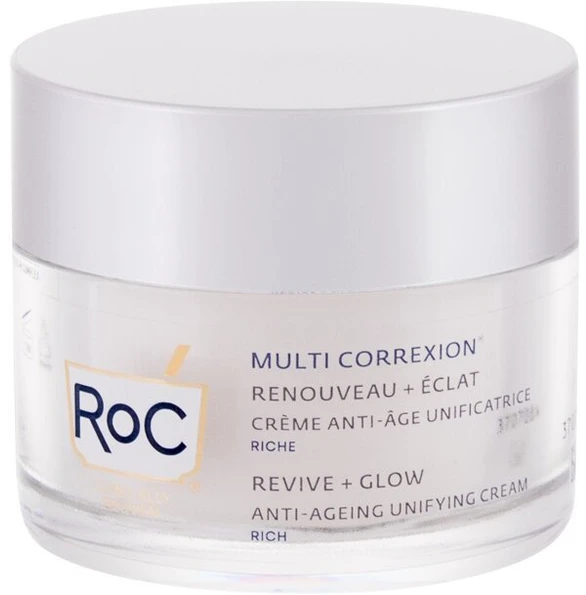 ROC Multi Correxion Anti-Ageing Unifying Cream Rich kremas nuo senėjimo sausai ir dehidratuotai odai, 50 ml