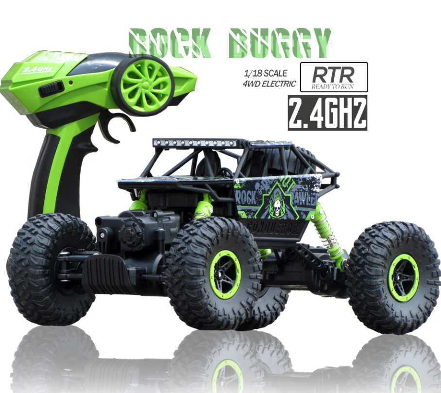 RC automobilis Rock Crawler HB 2.4GHz 1:18 žalias