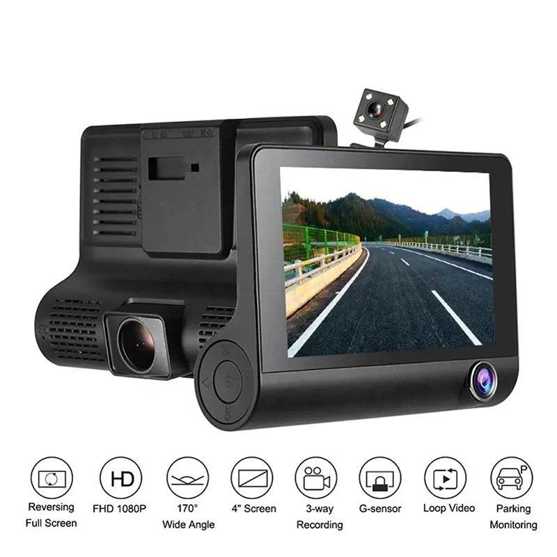 Vaizdo įrašymo įrenginys Roger RoGer 3in1 su integruota priekine / galine / vidine kamera / Full HD / 170 laipsnių vaizdu
