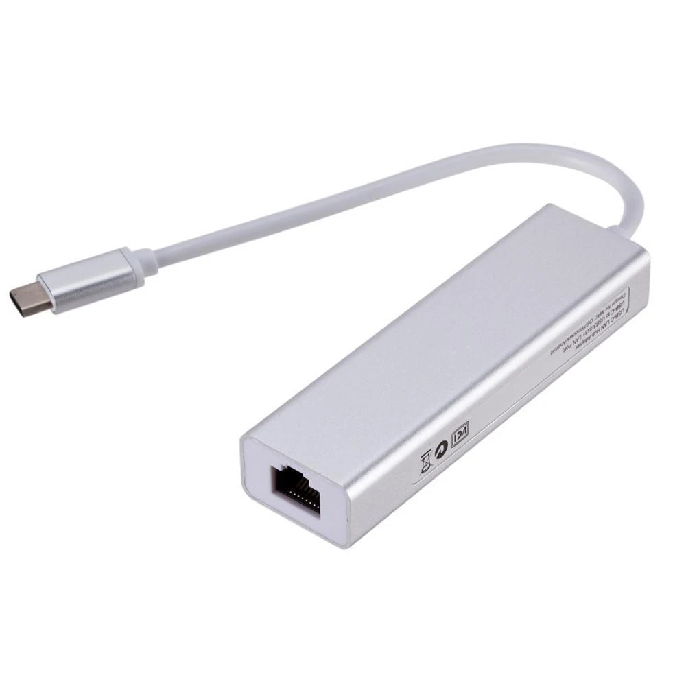 USB-C šakotuvas su tinklo jungtimi