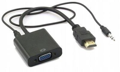 RoGer Adapteris to Transfer HDMI to VGA (+Audio) Juodas