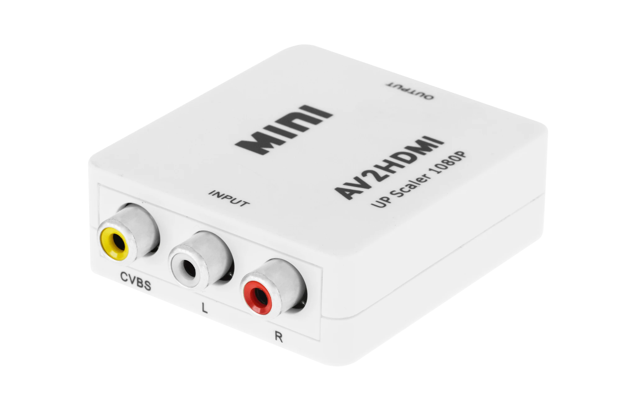 Baltas RCA į HDMI adapteris su trimis AV įvesties jungtimis