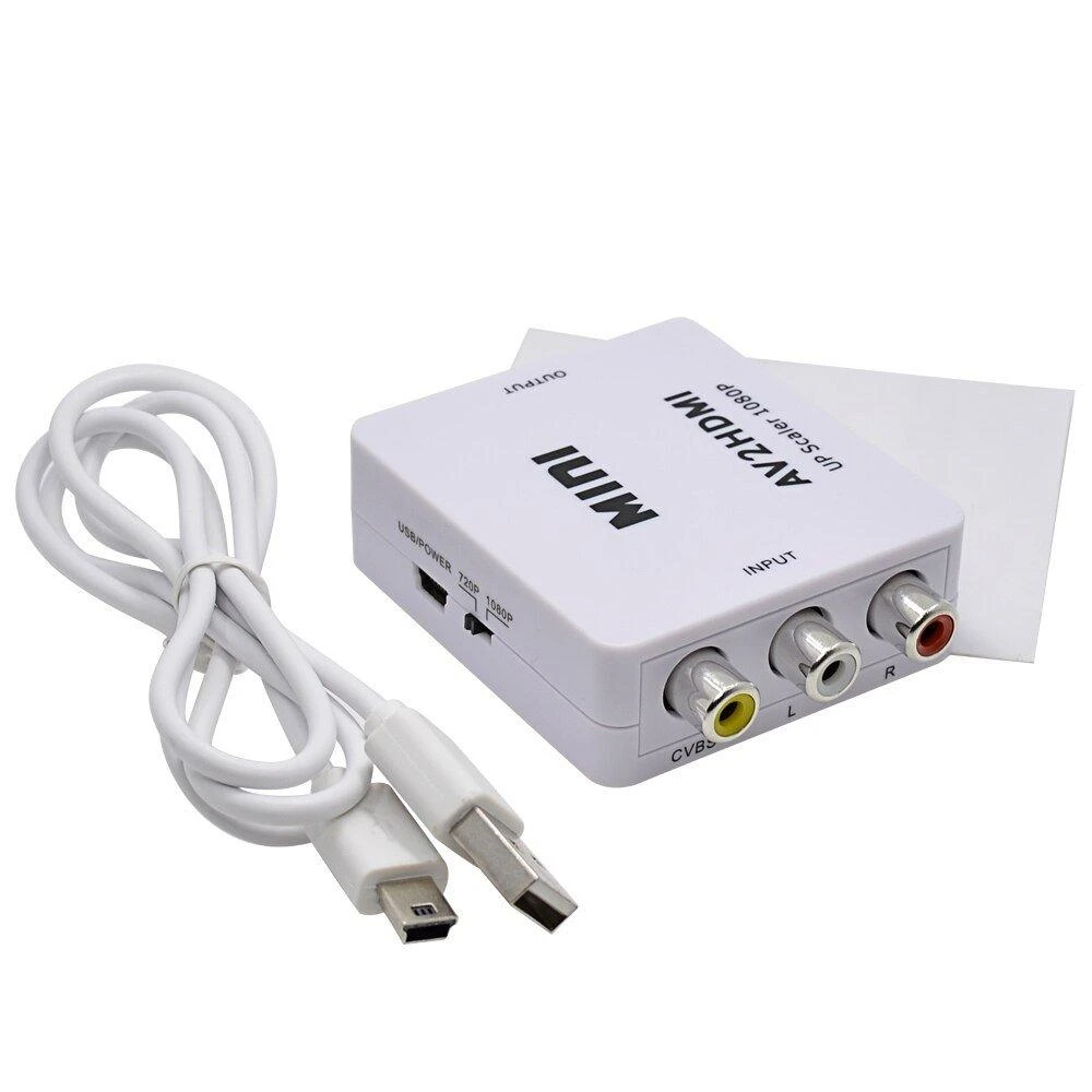 RCA į HDMI keitiklis su USB laidu