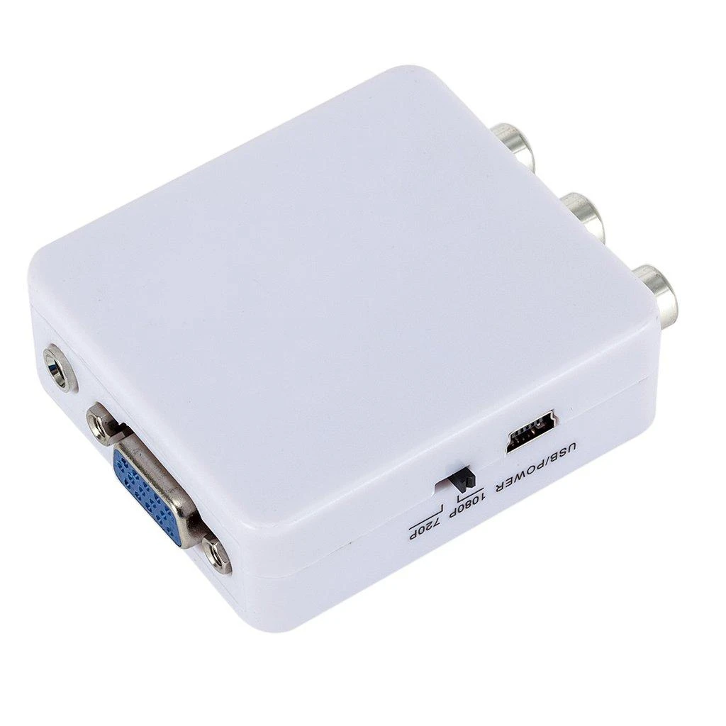 „RoGer“ adapteris RCA į VGA signalo perdavimui (+garsas) Baltas