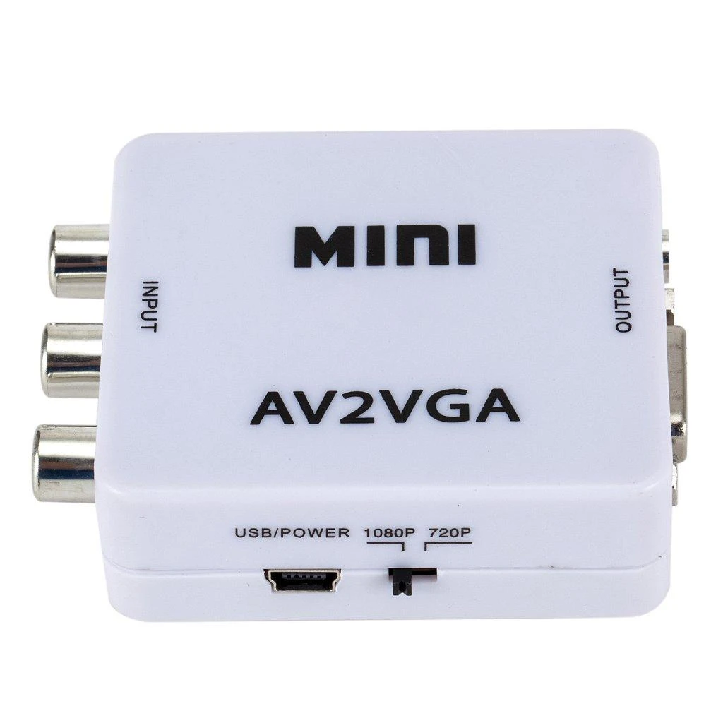 „RoGer“ adapteris RCA į VGA signalo perdavimui (+garsas) Baltas