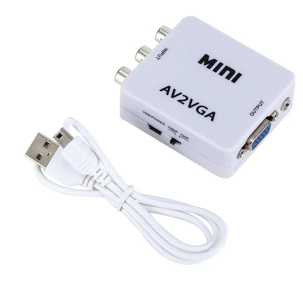 „RoGer“ adapteris RCA į VGA signalo perdavimui (+garsas) Baltas