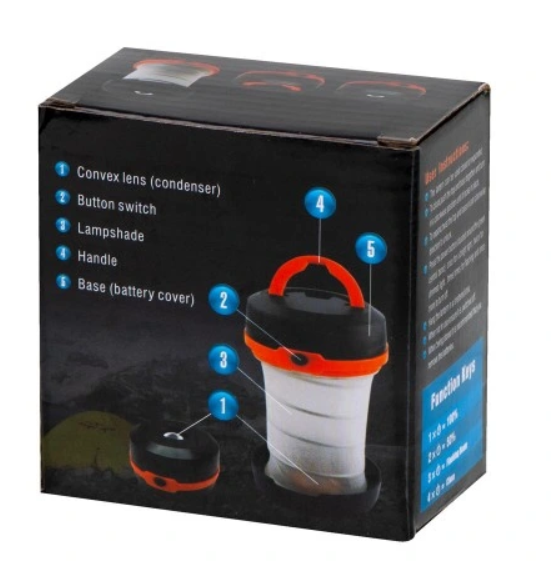 Ikonka Camping camping light camping battery torch 2in1 3 modes