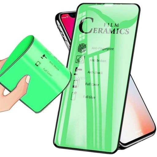 „RoGer Ceramic Soft Full Cover“ ekrano apsauga „Apple iPhone 14“ telefonui, skaidri
