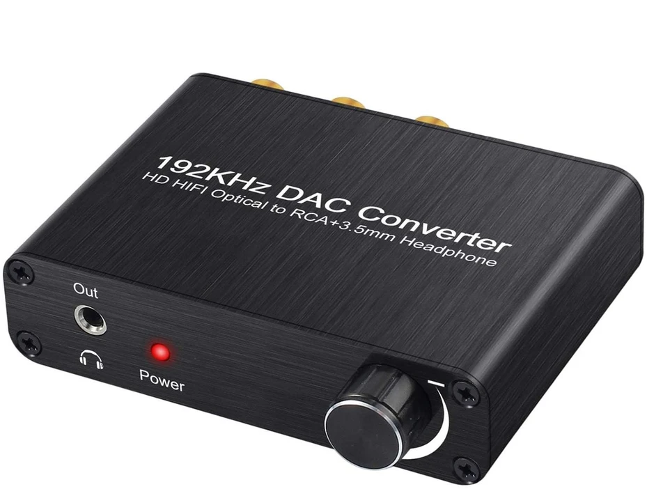 „RoGer“ DAC 192 kHz 24 bitų S/PDIF į RCA keitiklis su 3,5 mm ausinių lizdu / optinis / bendraašis
