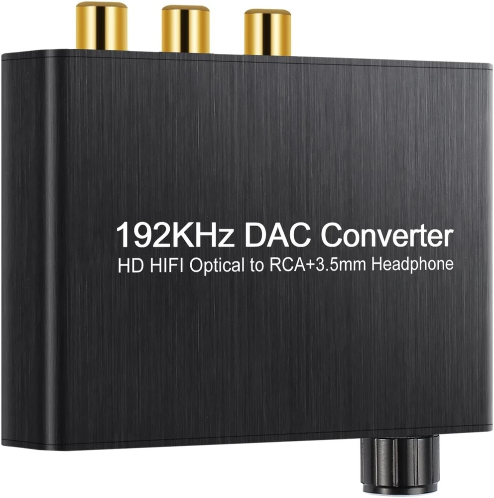 „RoGer“ DAC 192 kHz 24 bitų S/PDIF į RCA keitiklis su 3,5 mm ausinių lizdu / optinis / bendraašis