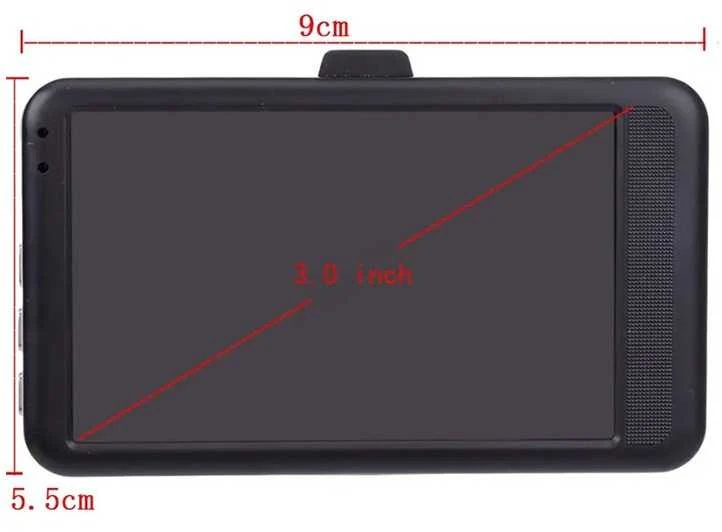 RoGer DVR2 automobilinis vaizdo įrašymo įrenginys / Full HD / 170' / G-sensorius / LCD 3''