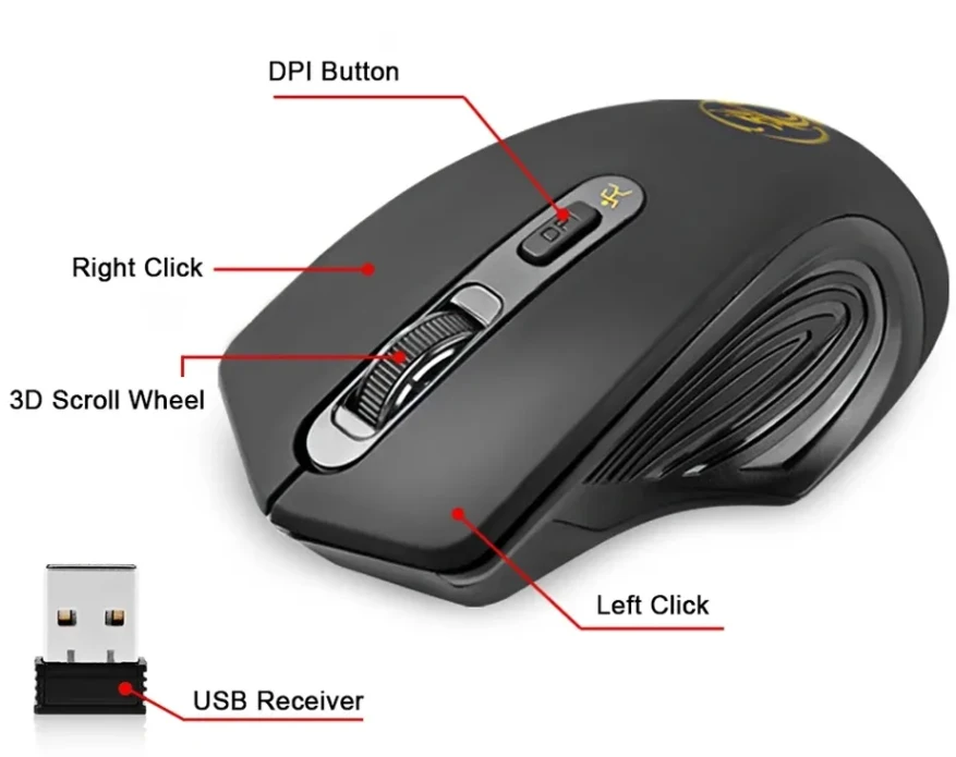 Pelė Roger G-1800 Wireless Gaming DPI 1600 Type-C