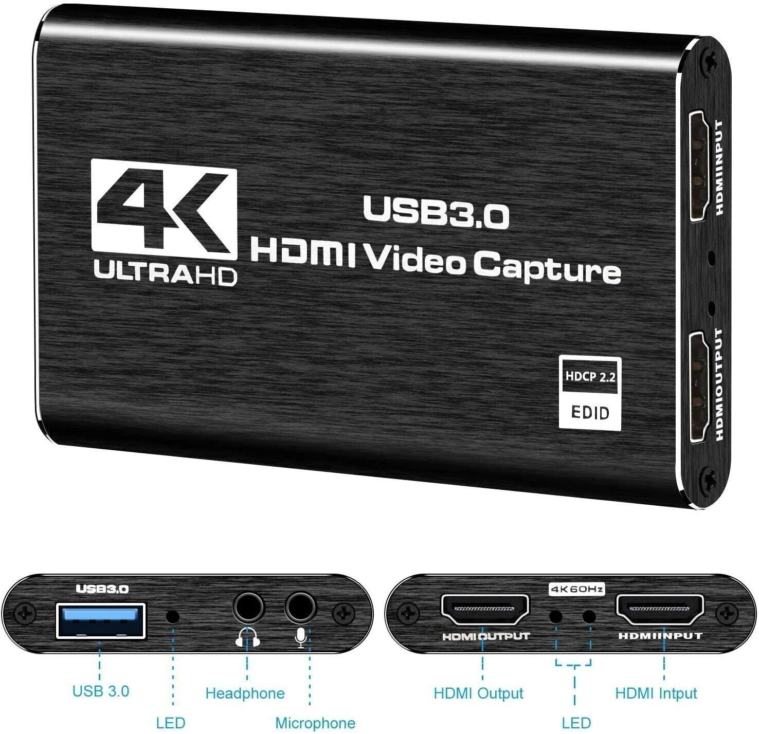 RoGer HDMI įrašymo kortelė su jungčių schema