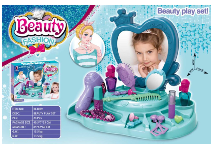 Roger Mėlyna Beauty Fashion tualetinis staliukas Mėlyna + Priedai