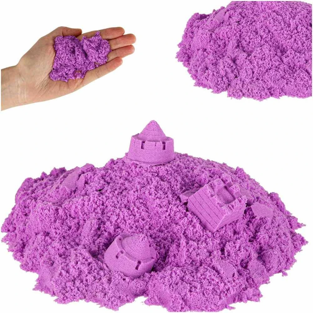 KIK Kinetinis smėlis 1kg maišelyje, violetinės spalvos