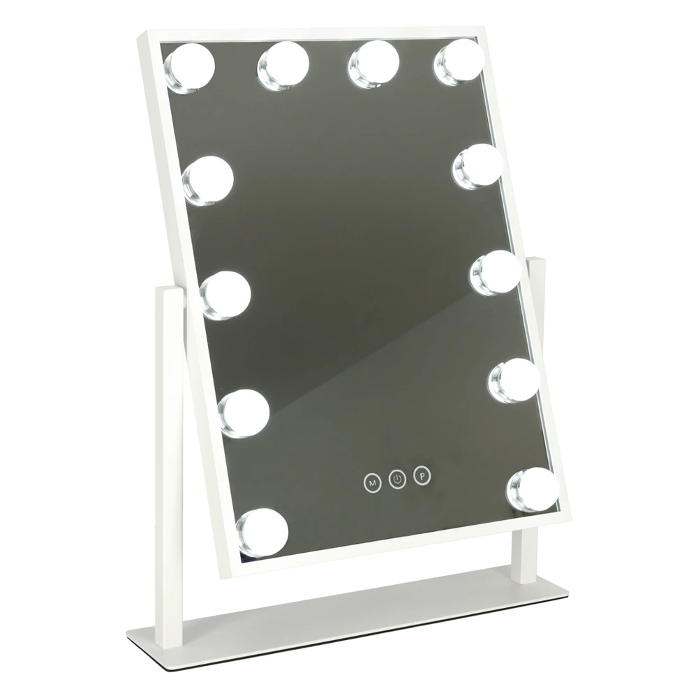 Kosmetinis veidrodėlis su LED lempomis ir USB jungtimi, 30x40cm aprašymas - Prekės nuotrauka