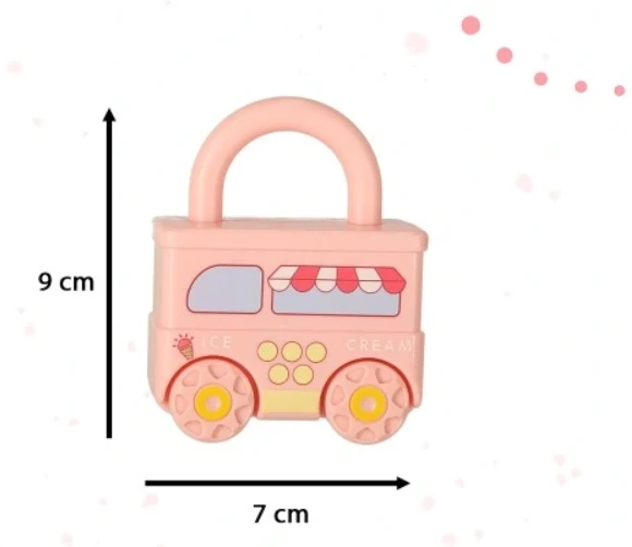 Ikonka Mokomasis dėlionės žaidimas automobilių blokai, pakabinamos spynos, sensorinis žaislas Montessori