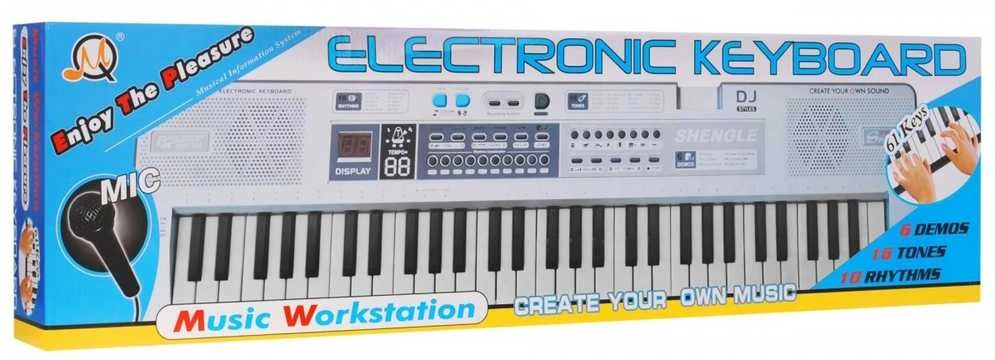 Roger RoGer MQ-008UF vaikiškas sintezatorius su mikrofonu / 61 klavišas / 16 tonų / radijas