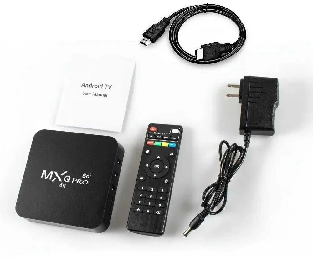 Vaizdo grotuvas „Roger MXQ Pro 4K 5G“ TV priedėlis su 2 GB / 16 GB procesoriumi, keturių branduolių procesoriumi ir „Android 12“ procesoriumi.