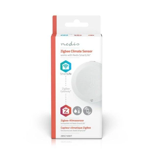 Nedis Smart Climate Sensor ZBSC10WT | ZigBee 3.0 | Maitinamas akumuliatoriumi | Android™ / IOS | Baltas