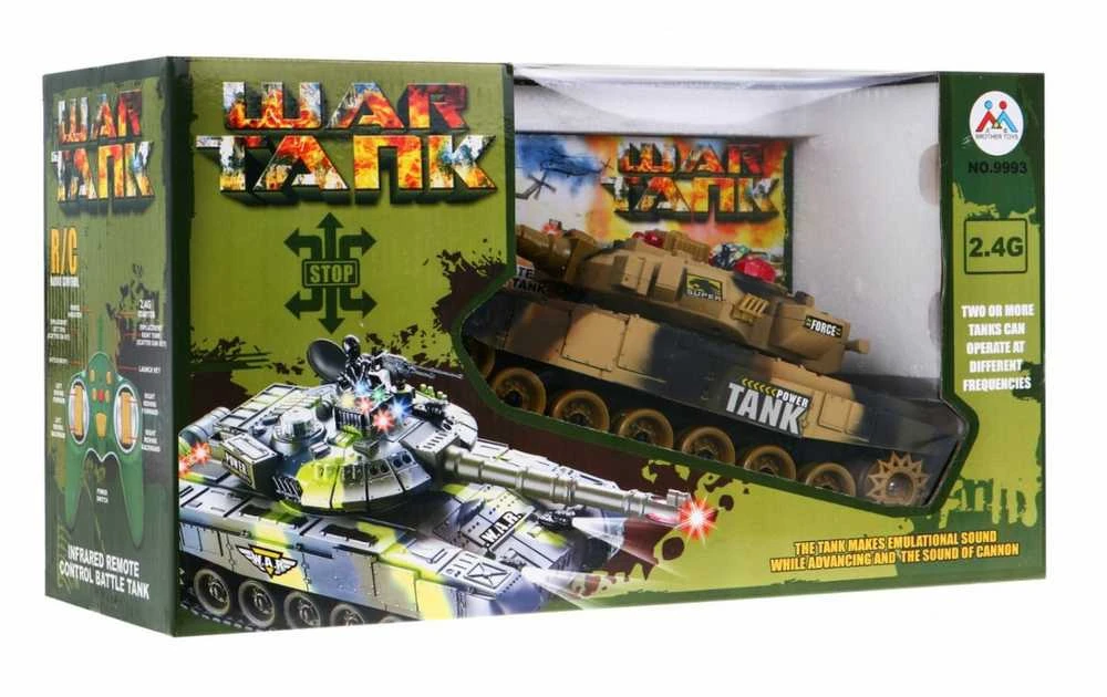 RoGer R/C Tank dykumos kamufliažinis žaislinis automobilis 2,4 GHz