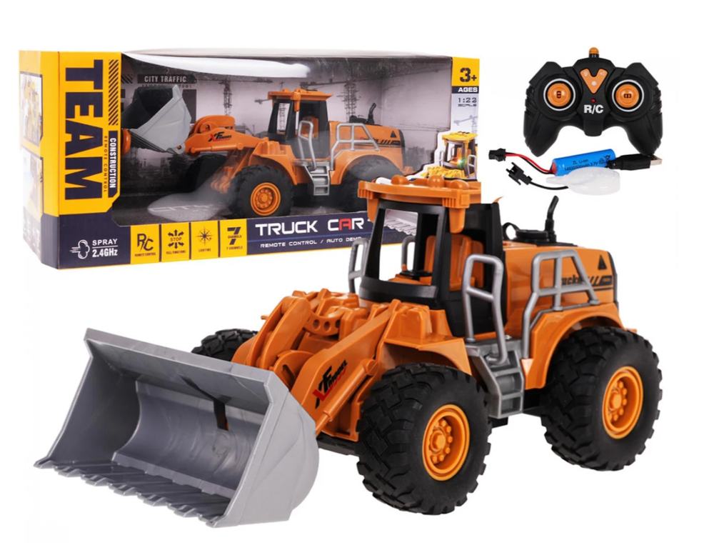 Roger RoGer R/C nuotolinio valdymo Buldozers automobilis su šviesos ir dūmų efektais