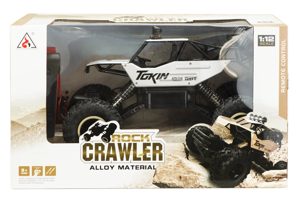 Roger RC automobilis Rock Crawler 1:12 4WD METAL sidabrinis