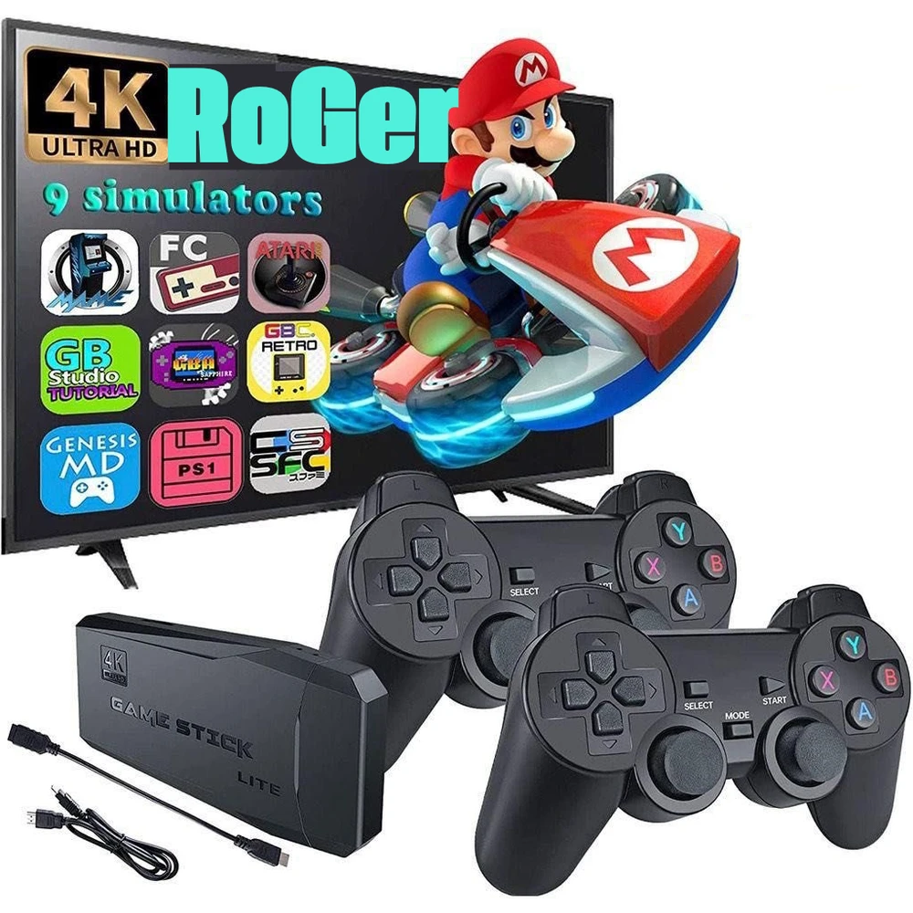 RoGer Retro nešiojama konsolė + 2 žaidimų pultai / 21000 žaidimų / HDMI
