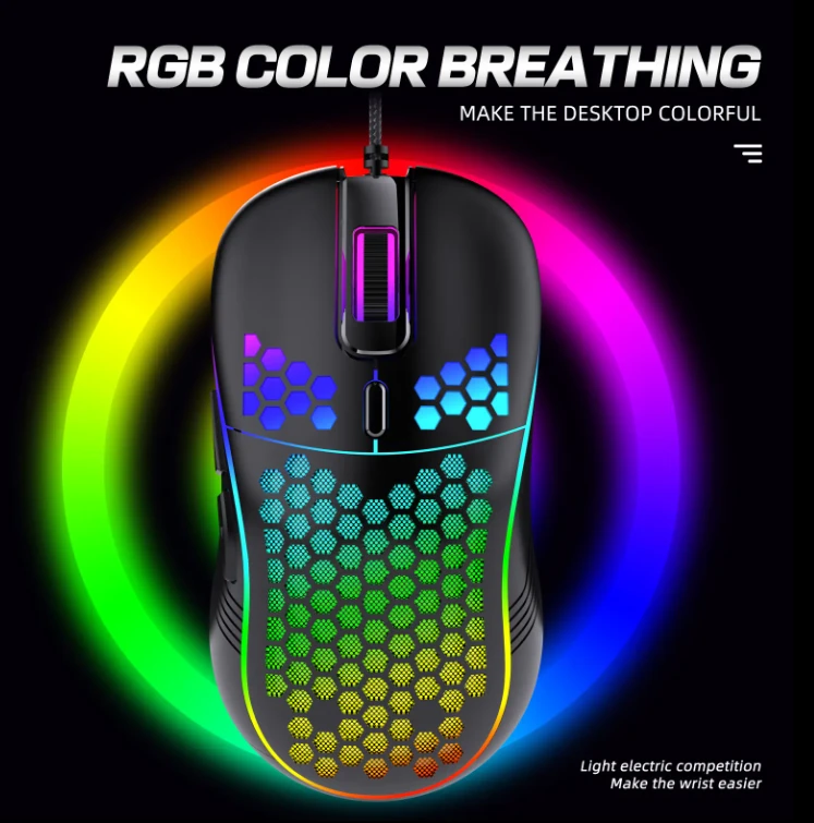 Pelė Roger S4 su laidu Gamingowa DPI 7200 RGB Juoda