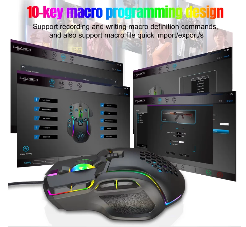 Pelė Roger S700 Juodas DPI 12800 RGB