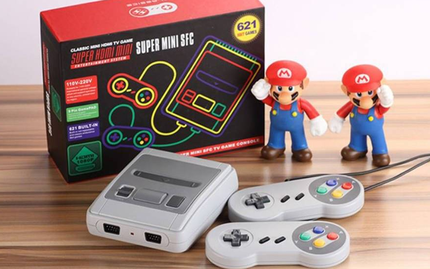 RoGer SFC620-LD Super Mini SFC Gamin konsolė / 620 retro 8 bitų žaidimai / 2x žaidimų pultai