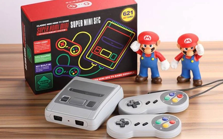 RoGer SFC620-LD Super Mini SFC Gamin konsolė / 620 retro 8 bitų žaidimai / 2x žaidimų pultai