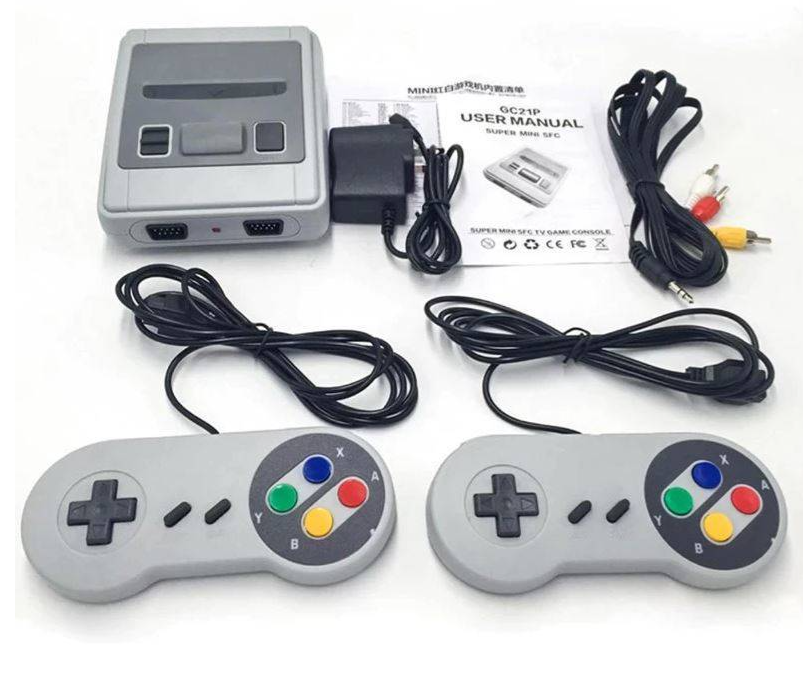RoGer SFC620-LD Super Mini SFC Gamin konsolė / 620 retro 8 bitų žaidimai / 2x žaidimų pultai