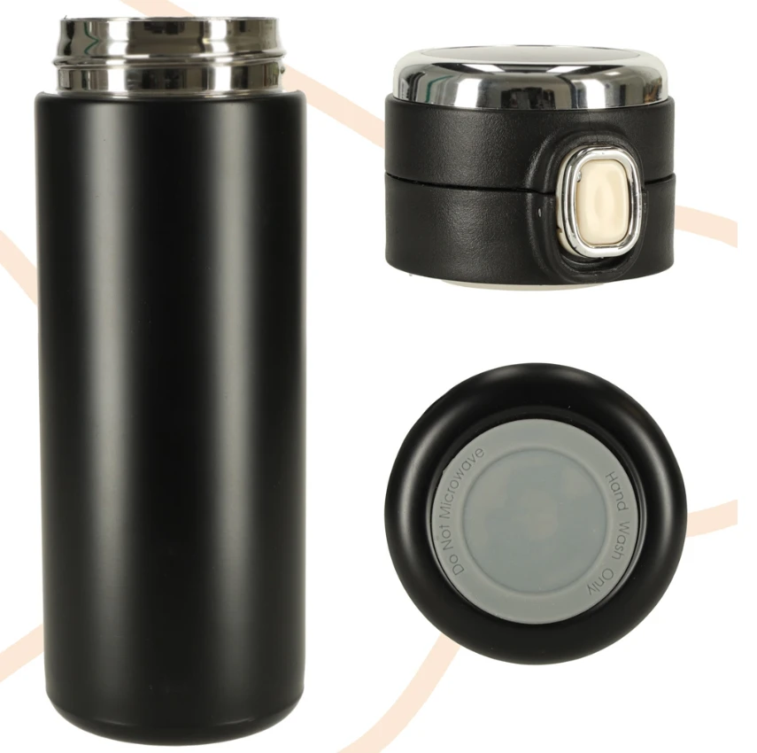 Termo puodelis - termosas 420ML su LED temperatūros indikatoriumi, juodas