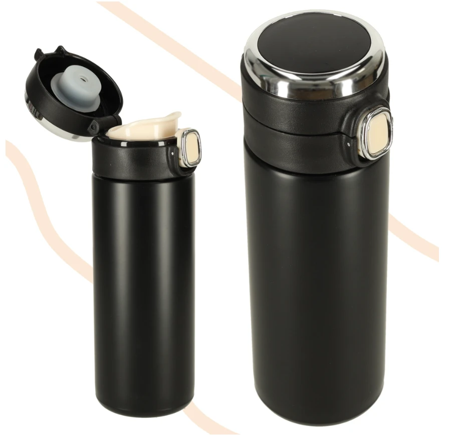 Termo puodelis - termosas 420ML su LED temperatūros indikatoriumi, juodas
