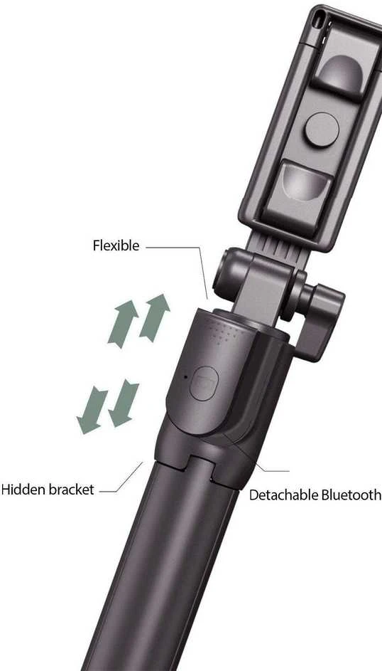 „RoGer V17“ asmenukių lazdos trikojis su „Bluetooth“ nuotolinio valdymo pultu