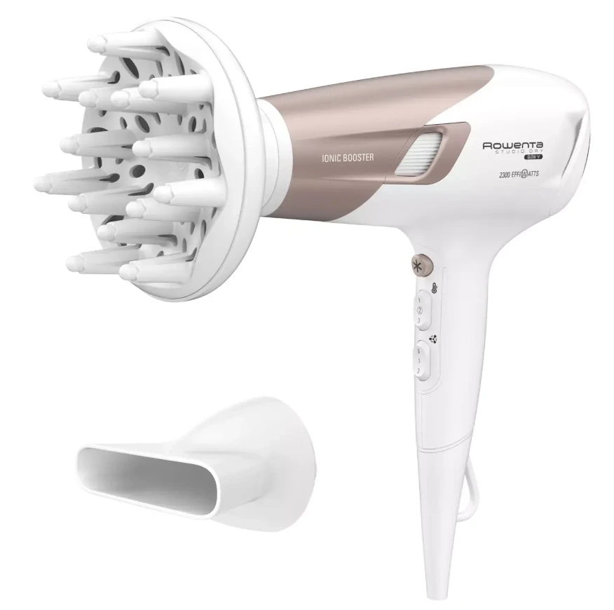 Plaukų Džiovintuvas - Rowenta Studio Dry CV5830F0 Ion Booster 6 Speed/Temp Baltas Rose Gold