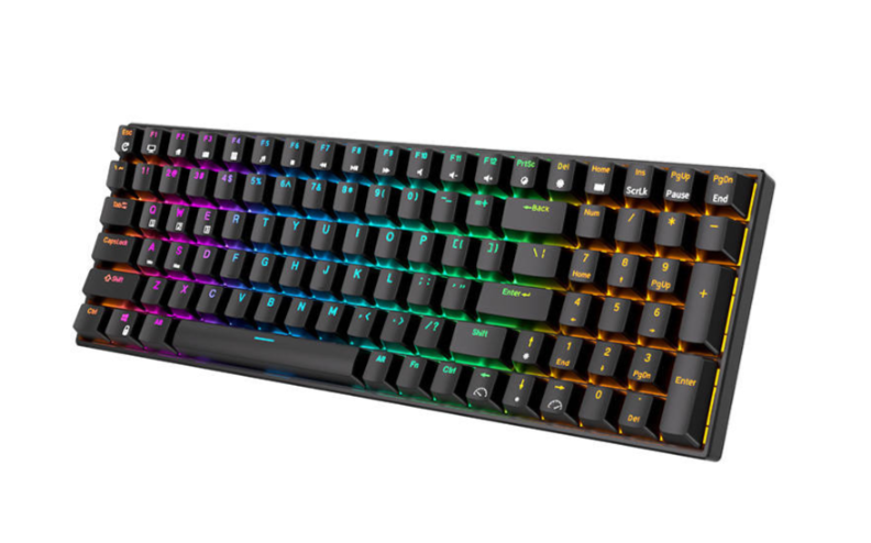 Royal Kludge RK100 juoda belaidė klaviatūra | 96%, Hot-swap, Brown Switches, US