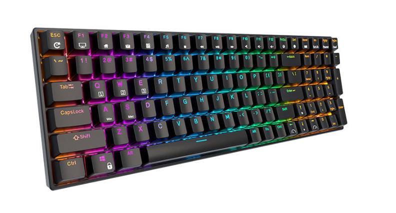 Royal Kludge RK100 juoda belaidė klaviatūra | 96%, Hot-swap, Brown Switches, US