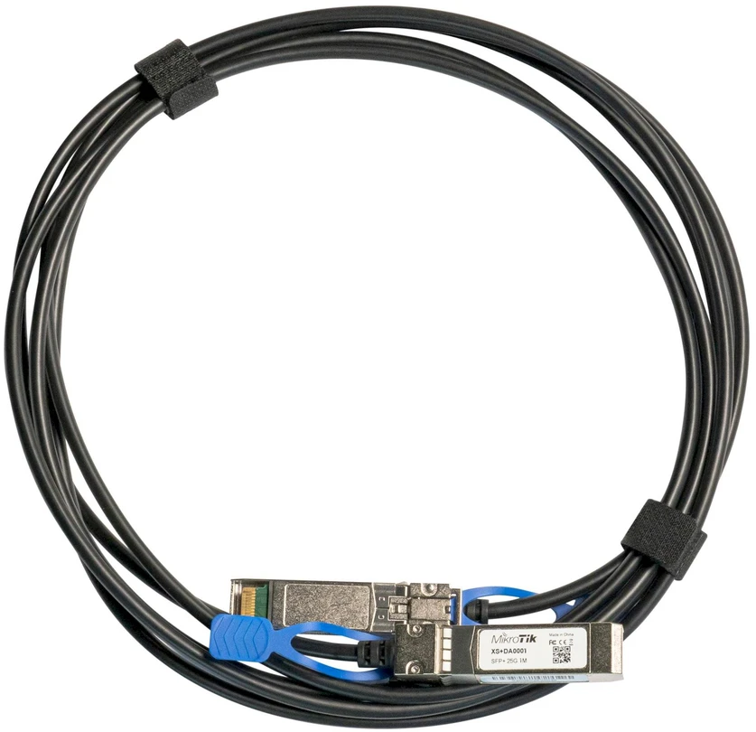 Šakotuvas MIKROTIK 1m Tiesioginio prijungimo kabelis SFP 1G SFP+ 10G 25G SFP28 palaikymas