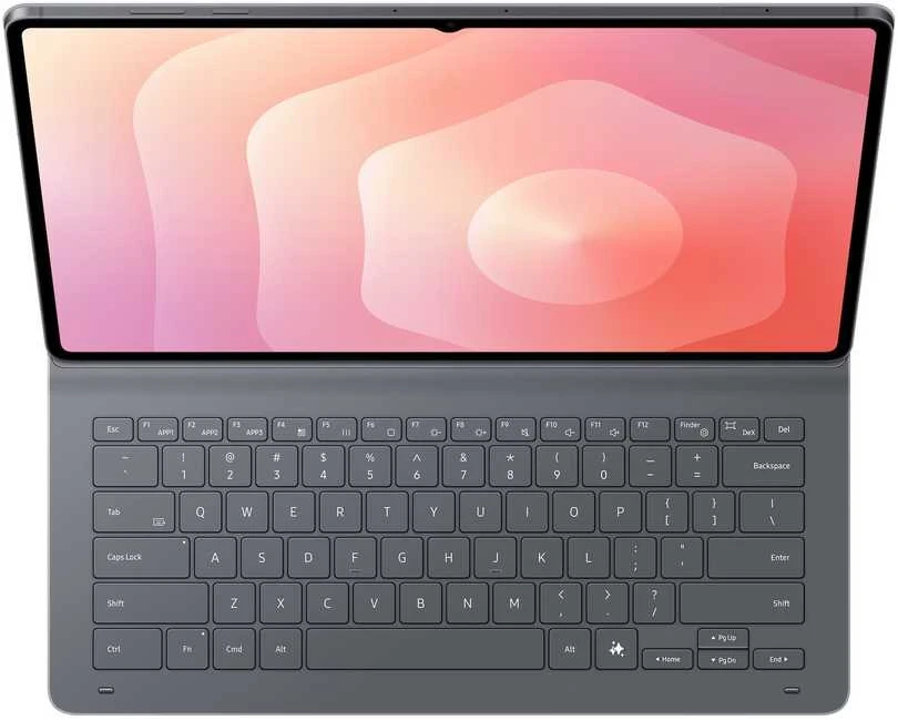Samsung Galaxy Tab S11 Ultra knyginis dėklas su klaviatūra, plonas, juodas