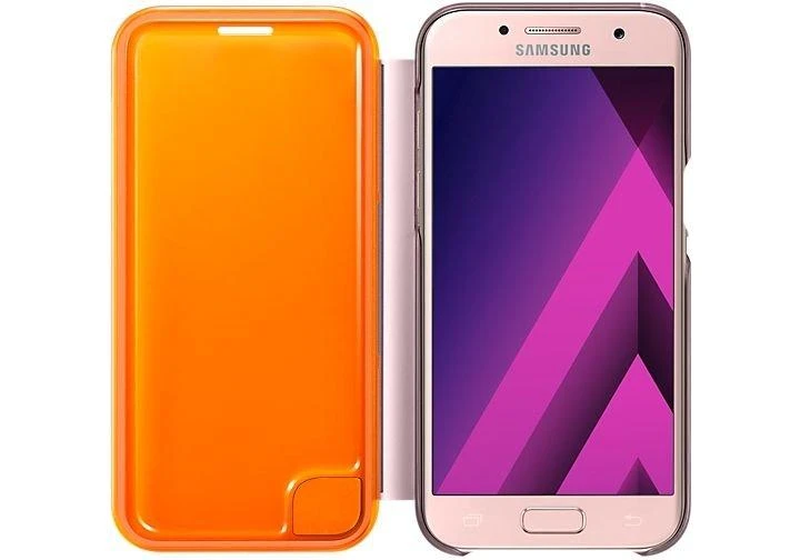Dėklas Atverčiamas dangtelis Neoninis, skirtas Samsung Galaxy A3 A320 (auksinis)