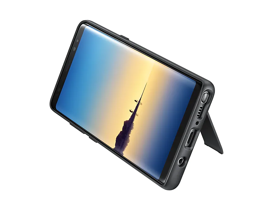 Samsung Note 8 Apsauginis Atverčiamas Dėklas Juodas