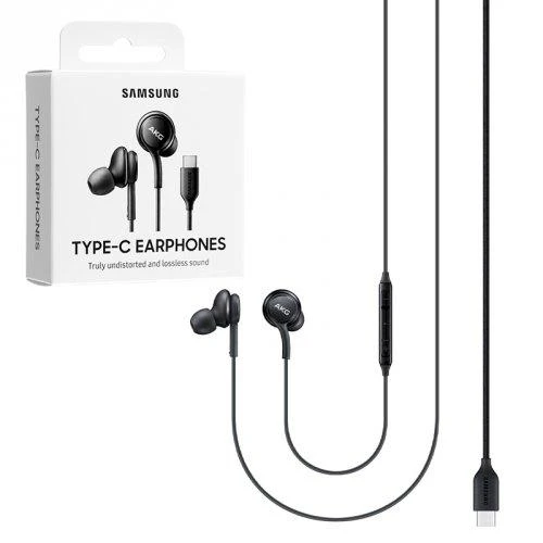Į ausis dedamos ausinės Samsung IC100BBE Earphones Type-C, Juodos