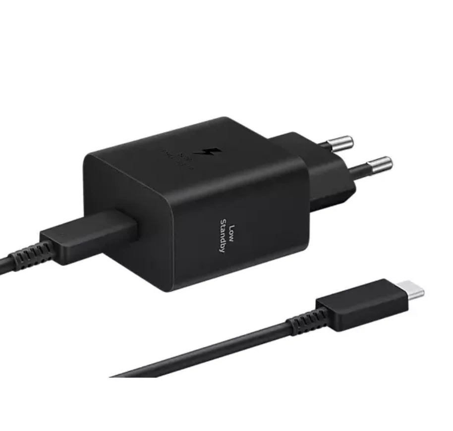 Įkroviklis Samsung EP-T4511XBEGWW 45W + USB-C to USB-C cable 1.8m juodas