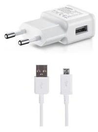 112803 EP-TA200EWE + ECB-DU4EWE Samsung 15W kelioninis įkroviklis + microUSB duomenų kabelis baltas (OOB masinis)