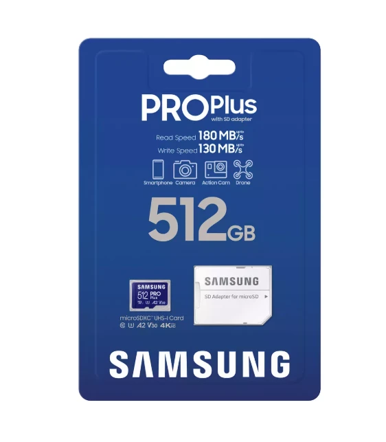 Atminties kortelė Samsung PRO Plus microSD, 512GB
