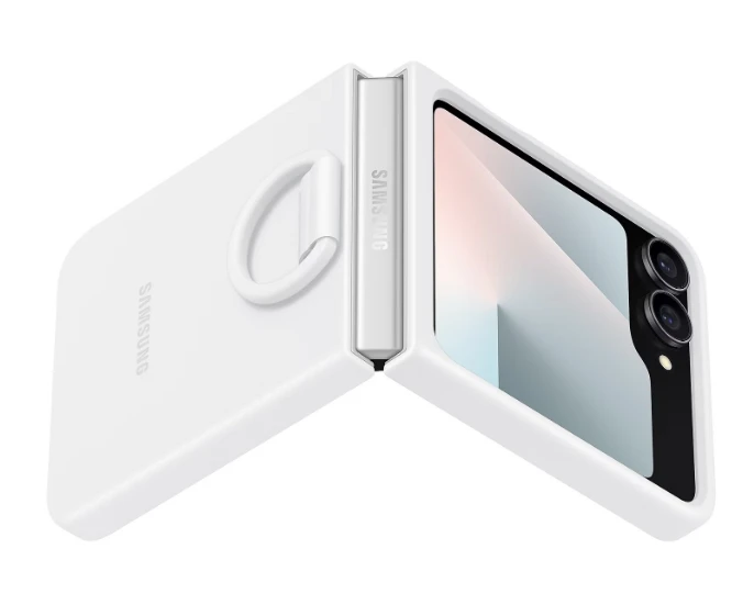 PF741TWEGWW Silikoninis dėklas Samsung Galaxy Flip7 FE, Baltas