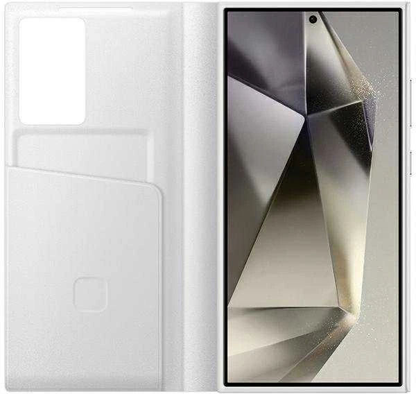 „Samsung Galaxy S24 Ultra Smart View“ piniginės dėklas Baltas